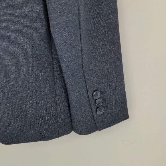 Talbots Women's Blue Twill Piqué Stretch Knit Aberdeen Blazer Jacket Size 4 - Picture 14 of 15